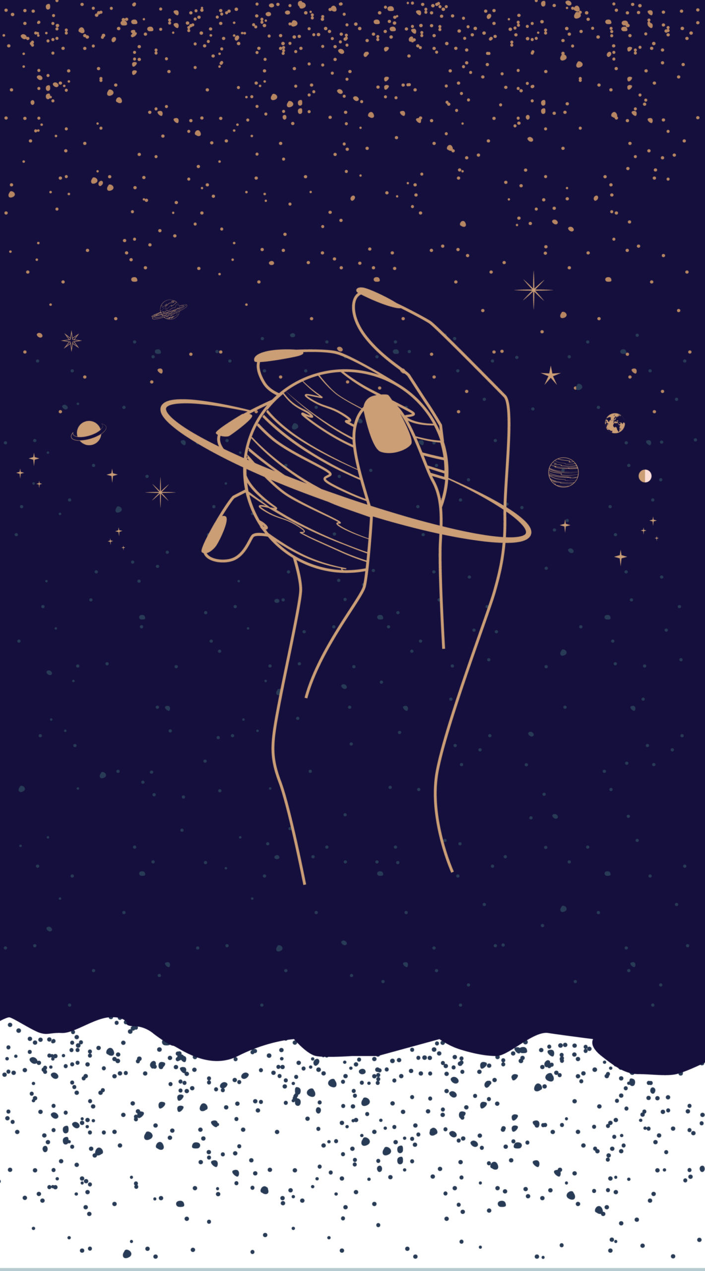 Collection of space and mysterious illustrations for Mobile App, Landing page, Web design in hand drawn style.